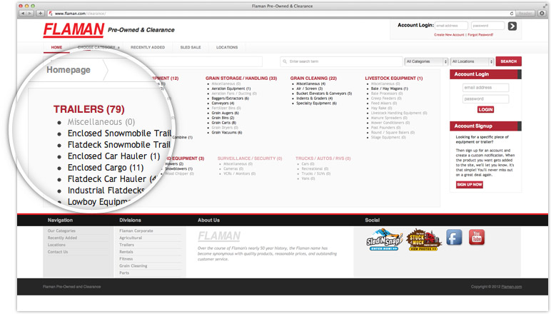 Flaman Clearance Web Snapshot